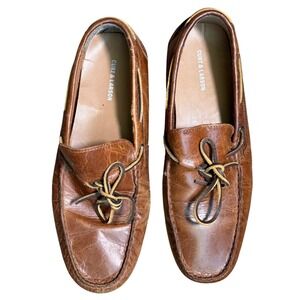 Curt & Larson Santos Tan Leather Driving Loafers Mens 8.5 Brown Slip On Shoes